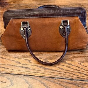 Vintage  Italian suede leather purse.